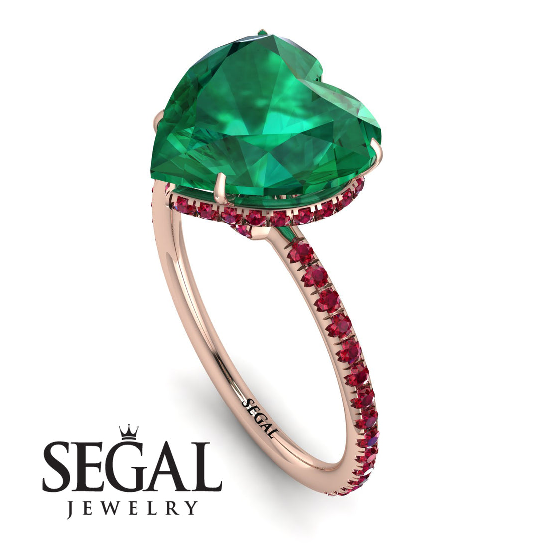 Heart Shape Emerald Ring - Noelle No. 50